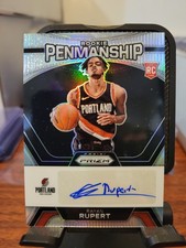 2023-24 Prizm Rayan Rupert Rookie Penmanship Auto RP-RUP Silver Prizm