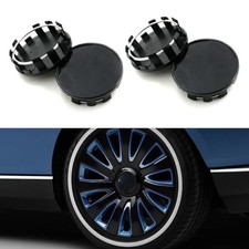 4PCS Wheel Center Caps for Rims, Snap-in Plastic Wheel Center Hub Cap Black