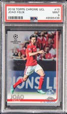 2018 TOPPS CHROME CHAMPIONS LEAGUE #10 JOAO FELIX PSA 9