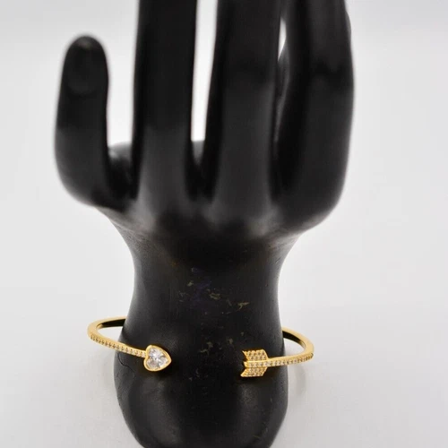 Braccialetto Charm Galleggiante Kate Spade New York Cristallo Cuore Freccia Oro Bin4