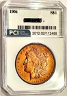 1904-P Rare Date Gem BU Golden Rainbow Toned Morgan Dollar SCARCE