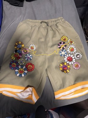 readymade x Takashi Murakami Flower Embroidered Shorts | eBay