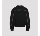 DRIES VAN NOTEN ZIP DETAILED HARSON SWEATER in BLACK size EXTRA LARGE