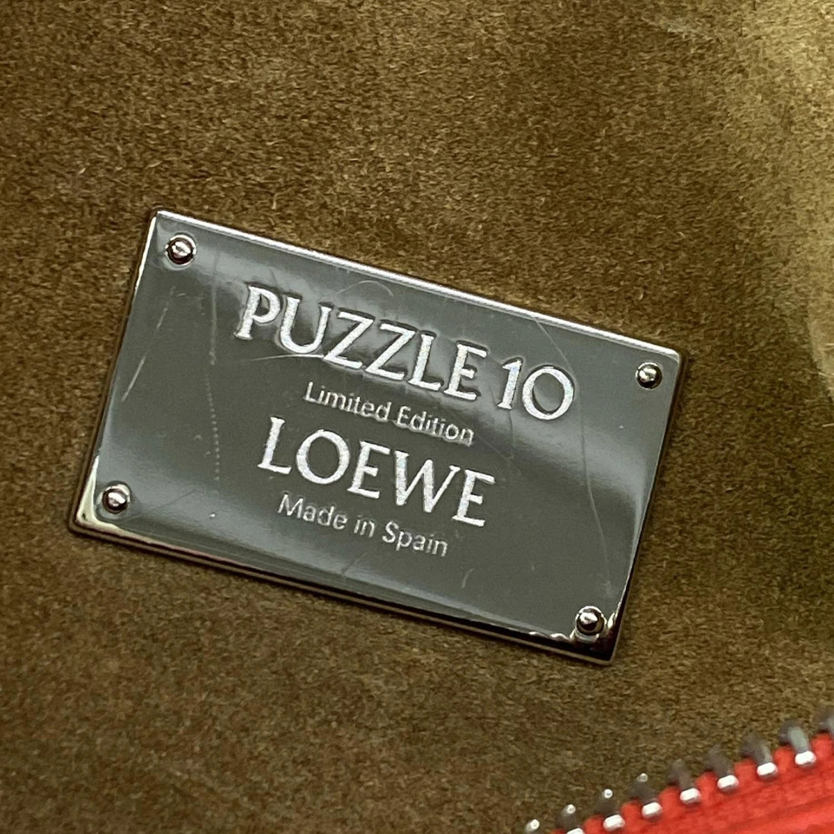 LOEWE Puzzle 10 Anime Re-Edition White Red Multi Classic Calf