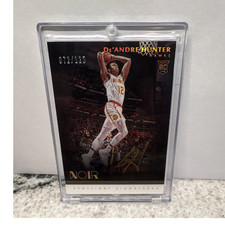 Panini 2019-20 Noir Spotlight Signatures Vertical De'Andre Hunter RC Auto /125