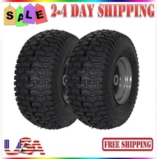 15x6.00-6 Tire and Wheel Assembly, Replacement Lawn Mower Front Tires, 2 pack