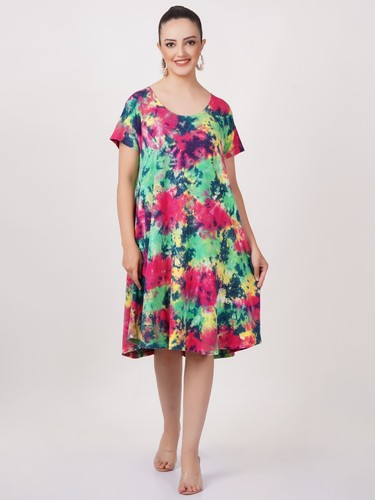 Damen Freizeit Blumendruck Midi Sommerkleid Großhandel Mix Posten Sommerkleid - Bild 14 von 21