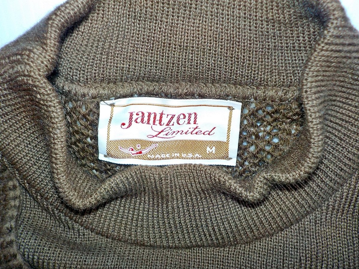 VTG 50-60's JANTZEN Texture Knit V-Neck Attached Mock Dickie VTG 50-60's JANTZEN Texture Knit V-Neck Attached Mock Dickie