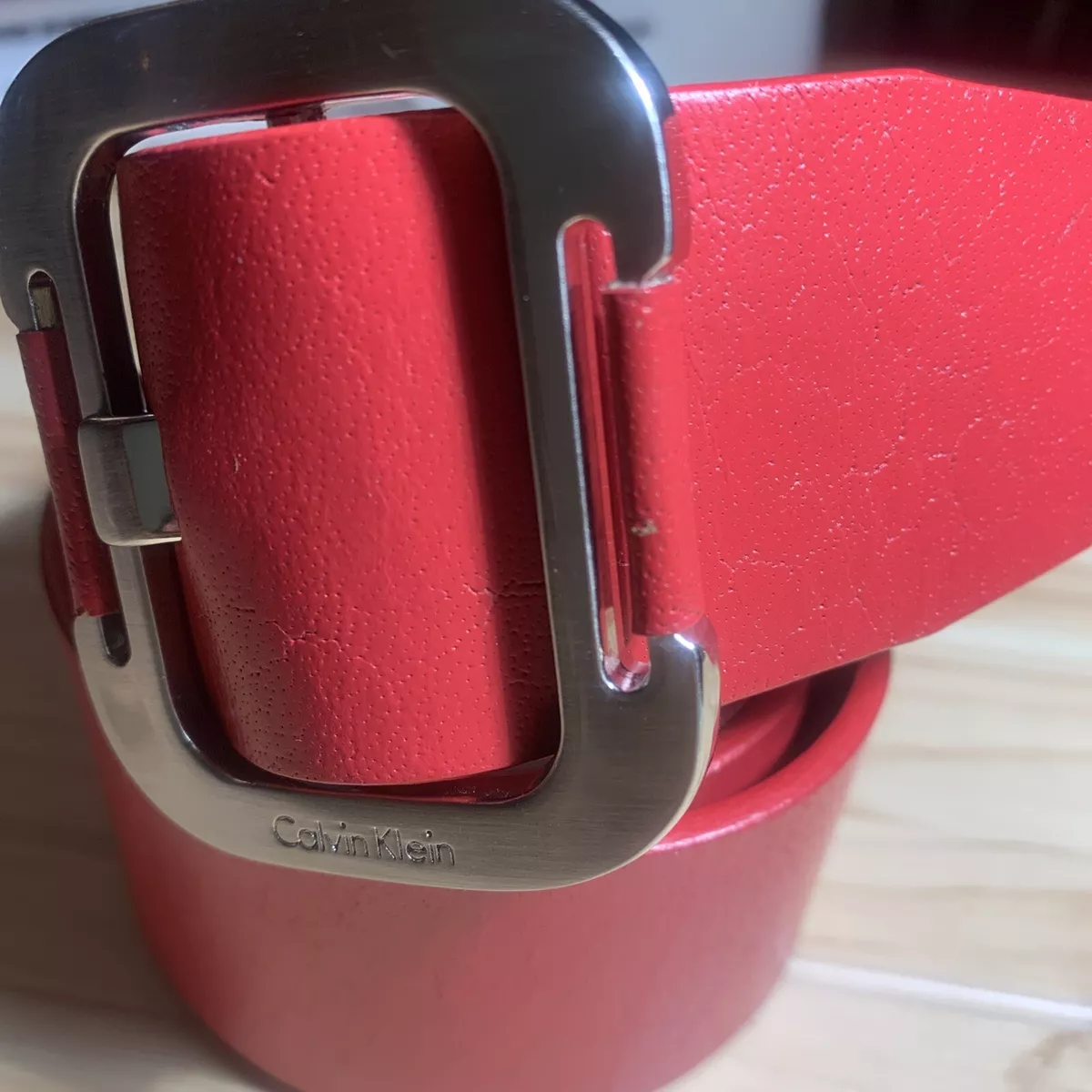 Red calvin klein deals belt