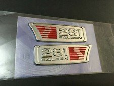 S281 Of Saleen 281 Parts Emblem New Never Installed Chrome Red -1pair