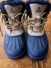 nike kid acg woodside blue and beige boot