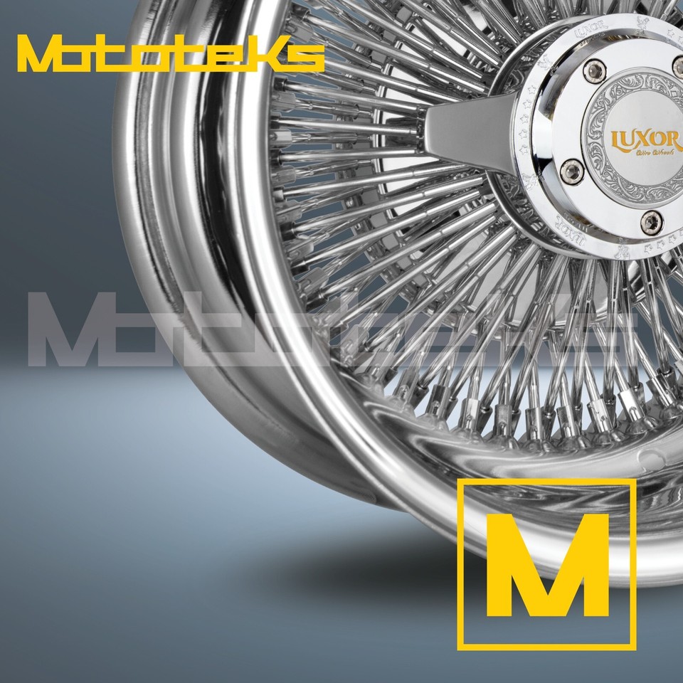 13X7 LUXOR WIRE WHEELS 100 STRAIGHT REV CHROME RIMS WITH TIRE SET | eBay