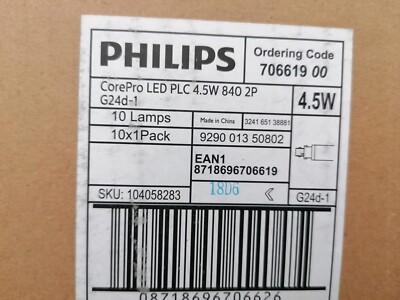 Philips CorePro LED PLC 2Pin G24d-1,  /4.5W wie 13W 3000K warmweiße Beleuchtung