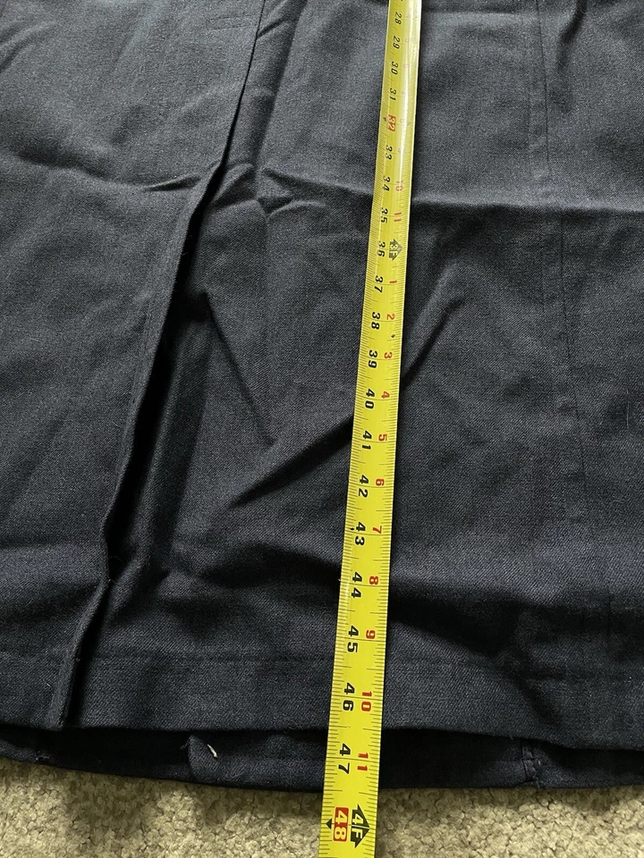 复古美国空军空军军用大衣男式羊毛 35L 蓝色 Serge Pembroke — 第 4/4 张图片