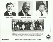 GOODWILL GAMES TELECAST TEAM CRAIG SAGER ORIGINAL 1986 TURNER 8X10 PRESS PHOTO