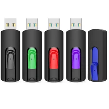 Kootion 5PCS USB 2.0 64GB Retractable Style Flash Drive USB Memory Stick 5 Color