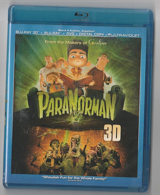 ParaNorman 3D Blu-ray/DVD/Digital Copy (2012, Focus Features)