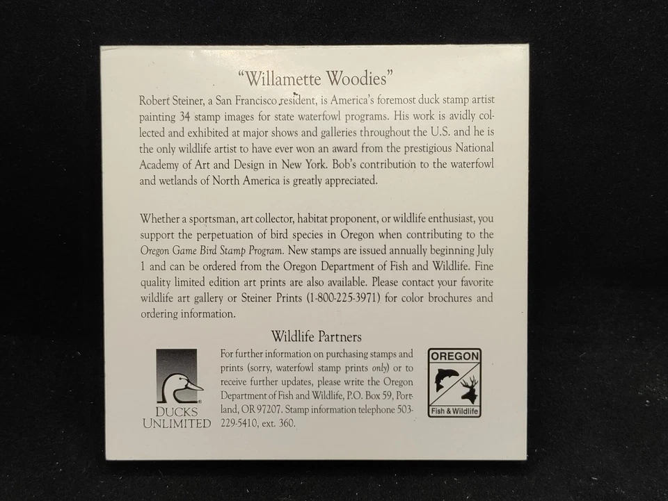 MATT'S STAMPS 1995 OREGON WATERFOWL STAMP BOOKLET, MNH - Image 3 of 4