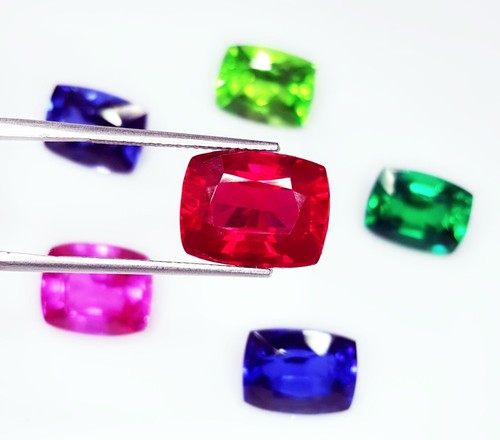 Natural Ruby Sapphire Garnet Peridot Tanzanite 6 Pcs 55 Cts Certified Lot R277 - Picture 11 of 12