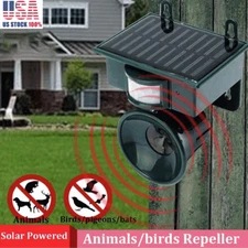 Solar Ultrasonic Bird Repellers Pest Control Scarer Deterrent Fox Motion Sensor