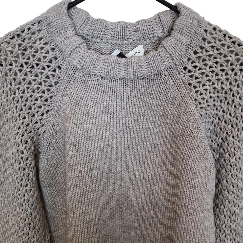 Derek Lam 10C X Athleta женщин S серый шерсти кашемир коренастый Bell рукав свитер - Изображение 2 из 4