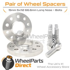 Radabstandshalter (2) & Schrauben 15 mm für Infiniti QX30 16-19 auf Aftermarket-Rädern