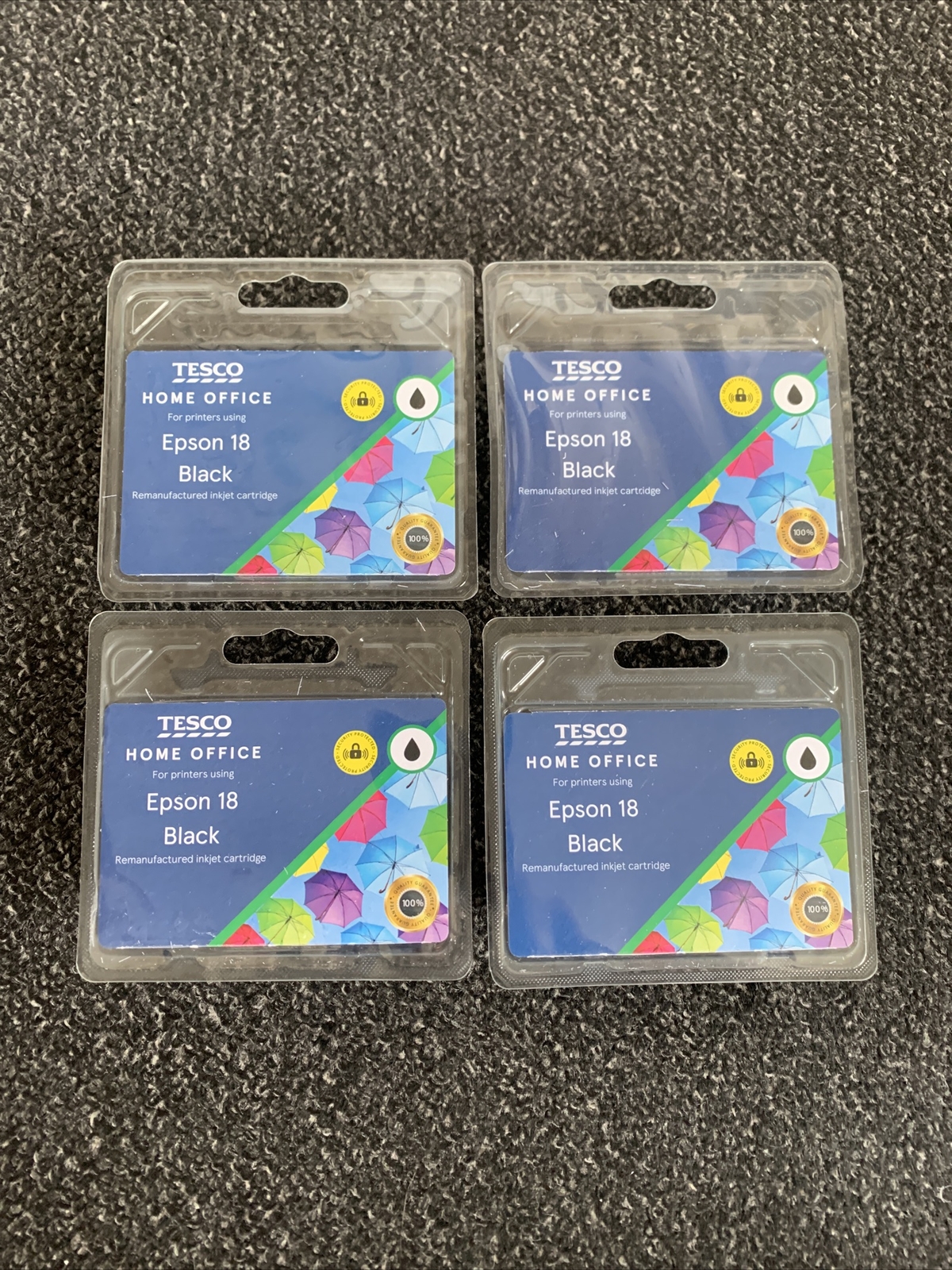 4x Tesco Epson 18 Inkjet Cartridge Black Bundle Ink eBay