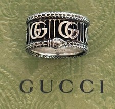 Gucci Double Snake Marmont Ring Sterling Silver 925 10 1/4 US