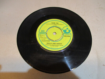 (18) BARCLAY JAMES HARVEST   7'' Single  Thank You  1972 ''RARE''
