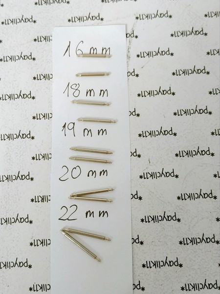 LOTE DE 10 PASADORES 16mm 18mm 19mm 20mm 22mm CORREA RELOJ BARRA RESORTE PINES