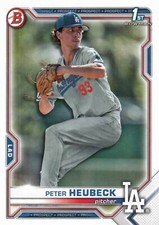 2021 Bowman Draft #BD-146 Peter Heubeck  Los Angeles Dodgers FREE SHIP