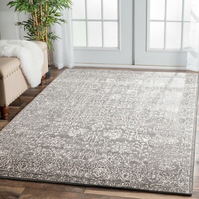 Stress Rug Silver Stress New Modern Rug Large Floor Mat Carpet FREE Delivery ...