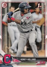 Lot of (10) 2018 Bowman Draft KOREY HOLLAND 1st Rookie Card #BD-89 Indians