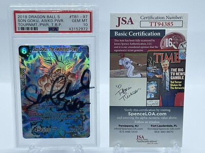 DRAGON BALL SON GOKU THE AWAKENING POWER PSA 10 AUTOGRAPH AND AUTHENTICATED  | eBay