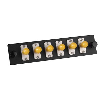6 Simplex SC/UPC-ST/UPC Fiber Patch Panel with Simplex Singlemode Metal SC-ST...