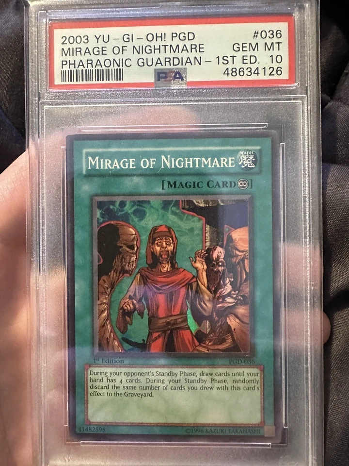 YUGIOH! PSA 10 GEM MINT 2003 Mirage of Nightmare PGD-036 Super Rare 1st Edition - Image 4 of 4