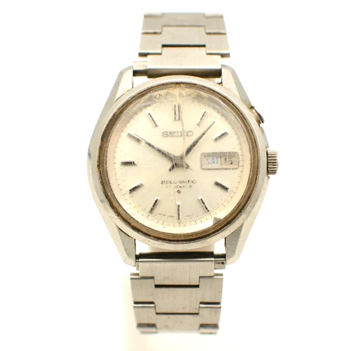 Vintage Seiko Bell-Matic Steel Day/Date Alarm Automatic Men's Wristwatch W-16