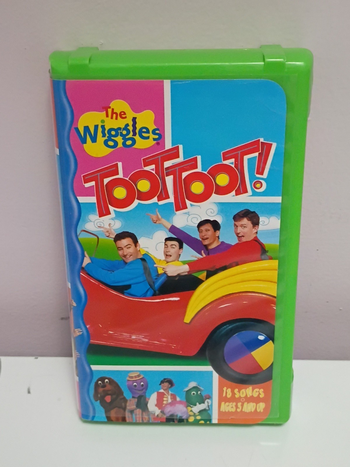 Wiggles, The: Toot Toot VHS, Clamshell Greg Jeff Anthony Murray 18 Songs Vintage