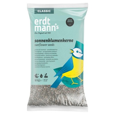 Erdtmanns Sonnenblumenkerne 10 kg für Wildvögel, NEU