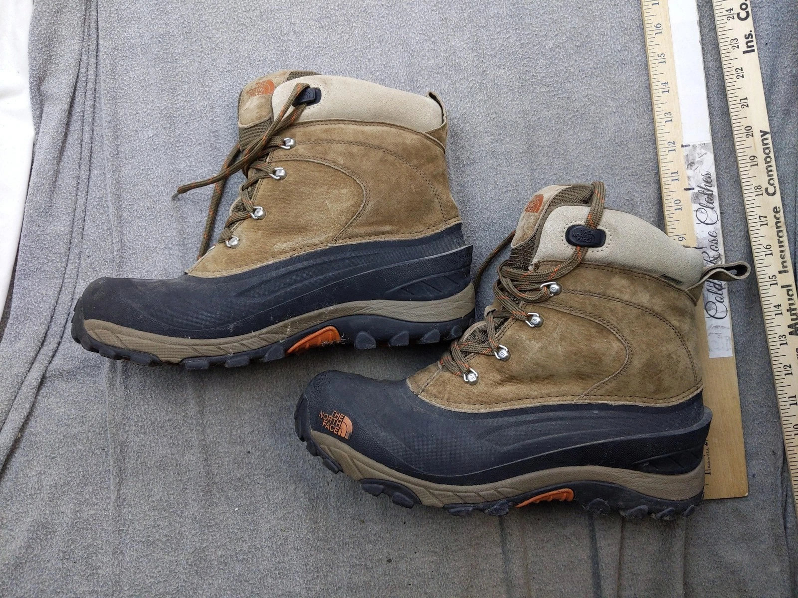 The North Face Boots Mens 13 47 Brown Suede Insulated Snow Heatseeker Winter