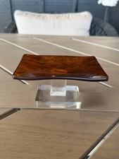 Vintage Lucite Soap dish Pedestal Tortoiseshell Acrylic 60s 70s Bathroom Decor