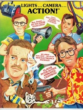 1989 Gottlieb Lights Camera Action Pinball Machine Flyer Vintage Arcade