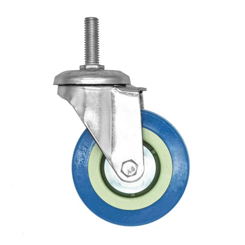 4 pezzi rullo sterzo 360° 75 mm - M10 rulli per mobili rulli per carichi pesanti con filettatura - Foto 7 di 8