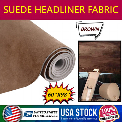 US New 60''x98'' Headliner Material Suede Fabric Foam Backing For Car Roof lining