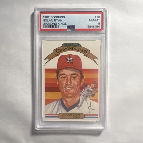 1982 Donruss NOLAN RYAN Diamond Kings #13 Graded NM-MT PSA 8