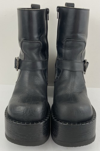 Stivaletti donna Muro Sonax platform vintage dettaglio fibbia neri taglia 9 - Foto 8 di 11