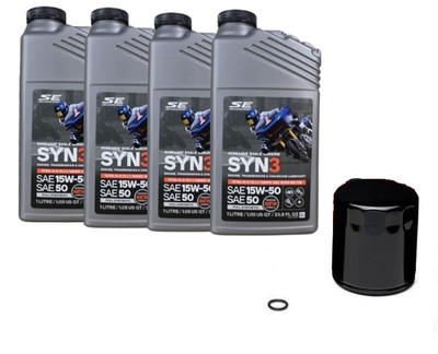 Harley Davidson Ölwechselkit 4Liter inklusive Ölfilter Chrom O-Ring 62600082