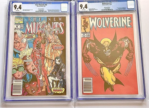 New Mutants #98 (1st Deadpool) + Wolverine #17 CGC 9.4 NM Newsstand | MCU Hit🔥 