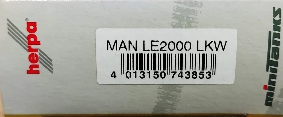 HERPA MINITANKS 743853 Camion militare 3 assi MAN LE 2000 LKW - scala H0 - Immagine 2 di 4