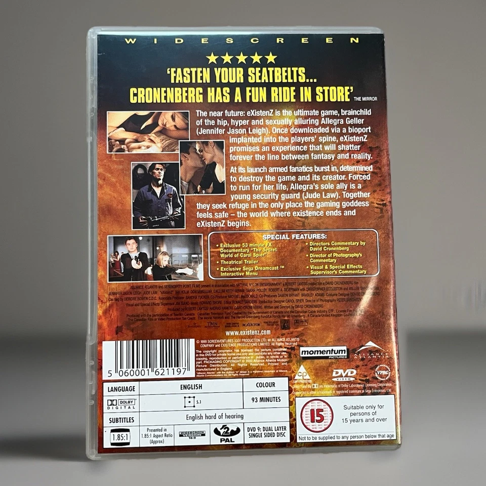 eXistenz - David Cronenberg, Jude Law (DVD) - Image 2 of 3